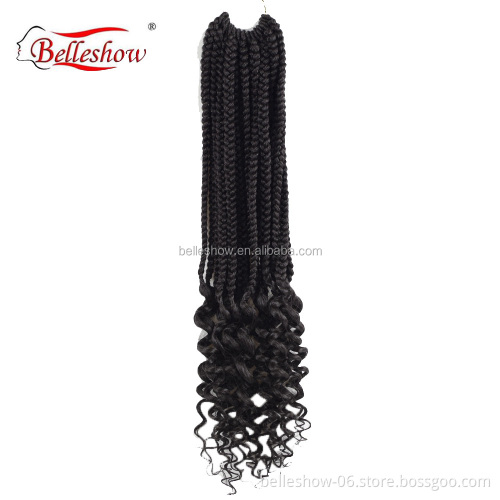 Hot sell wholesale 18inch synthetic hair extensions Senegalese curly twist cheap  new fashion  box  Hair